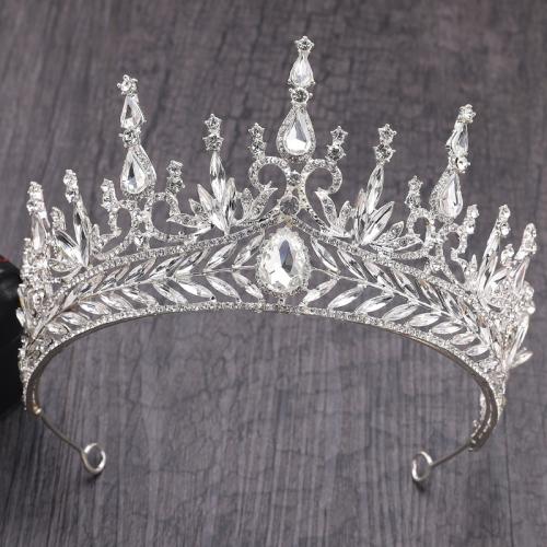 Bridal Tiaras Zinc Alloy with Crystal plated fashion jewelry & for woman nickel lead & cadmium free diameter 140mm height 70mm Sold By PC