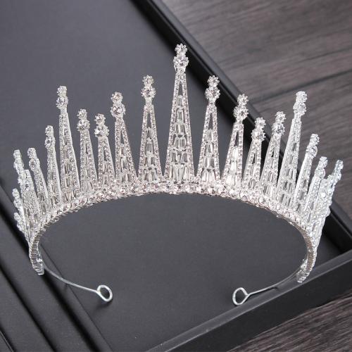 Bridal Tiaras Zinc Alloy with Crystal fashion jewelry & for woman & with rhinestone nickel lead & cadmium free diameter 150mm height 70mm Sold By PC