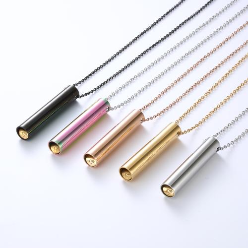 Stainless Steel Jewelry Necklace, 304 Stainless Steel, with 5cm extender chain, polished, fashion jewelry & Unisex, more colors for choice, 50x10mm, Length:Approx 70 cm, Sold By PC