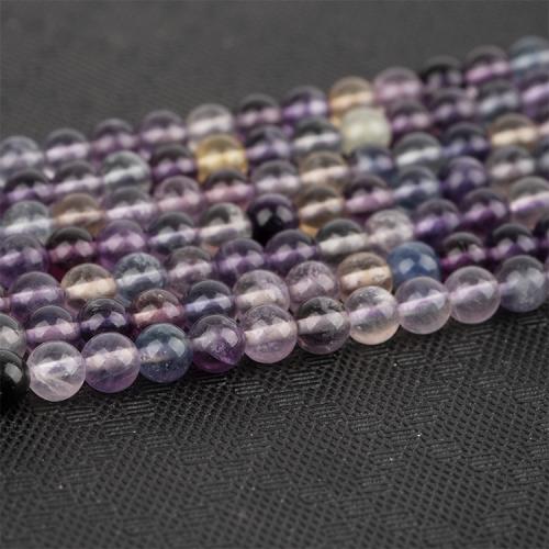 Natural Fluorite Beads Round polished DIY Sold Per Approx 38 cm Strand