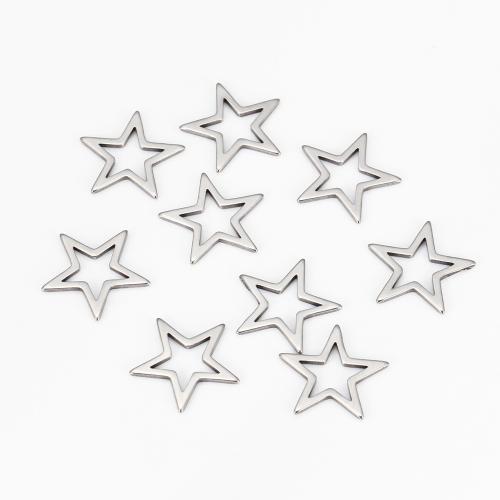 Stainless Steel Pendants 304 Stainless Steel Star DIY original color Approx Sold By Bag
