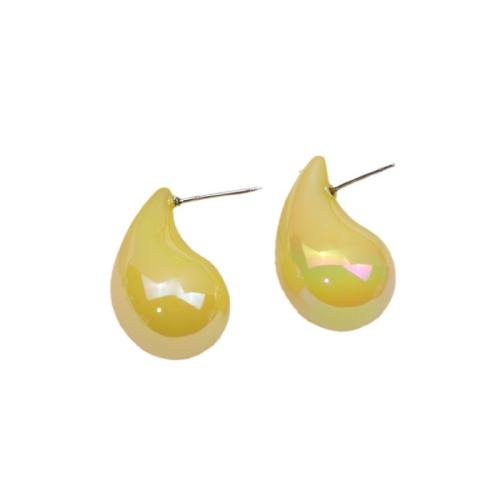 Acrylic Stud Earring Teardrop painted fashion jewelry & for woman Sold By Pair