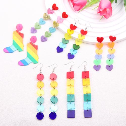 Acrylic Drop Earring & for woman Sold By Pair