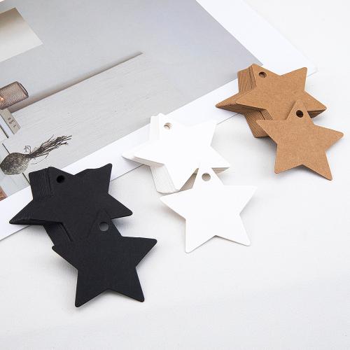 Jewelry Price Tag, Paper, Star, DIY, more colors for choice, 60x60mm, Approx 100PCs/Bag, Sold By Bag