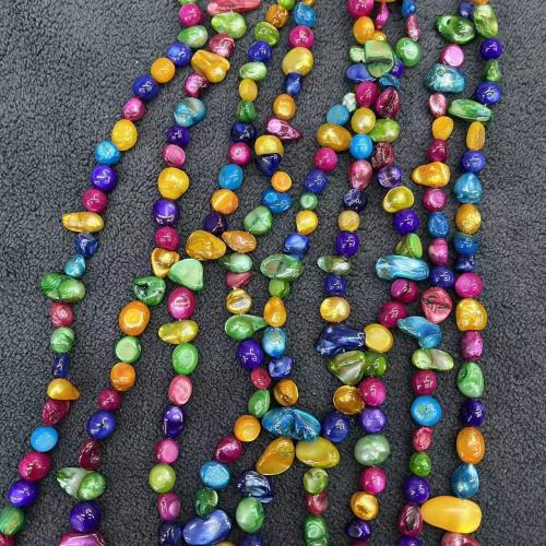 Perles nacres baroques de culture d'eau douce , perle d'eau douce cultivée, bijoux de mode & DIY, multicolore, Length about 6-8mm, Environ 45PC/brin, Vendu par brin