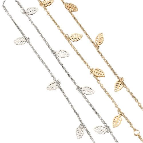 Brass Beading Chains, Leaf, plated, DIY, more colors for choice, nickel, lead & cadmium free, Sold By m