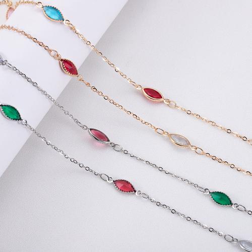 Brass Beading Chains, Horse Eye, plated, DIY & with rhinestone, more colors for choice, nickel, lead & cadmium free, Sold By m