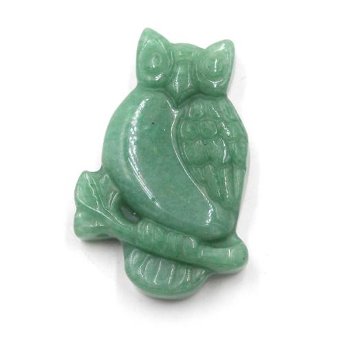 Gemstone Pendants Jewelry Natural Stone Owl Carved DIY Sold By PC
