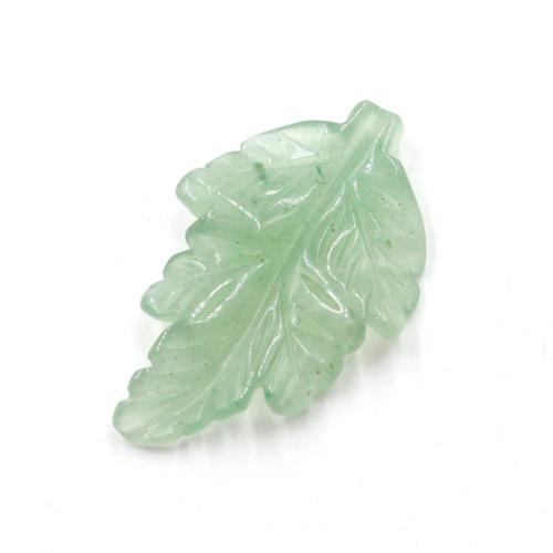 Gemstone Pendants Jewelry, Natural Stone, Leaf, Carved, DIY & different materials for choice, more colors for choice, 25x40x5mm, Sold By PC