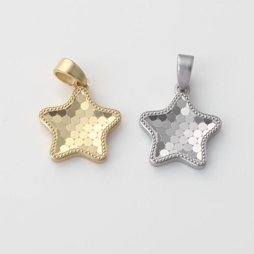 Brass Jewelry Pendants Star plated DIY nickel lead & cadmium free Sold By PC