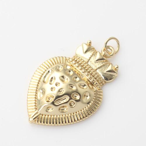 Brass Jewelry Pendants Strawberry gold color plated DIY nickel lead & cadmium free Sold By PC