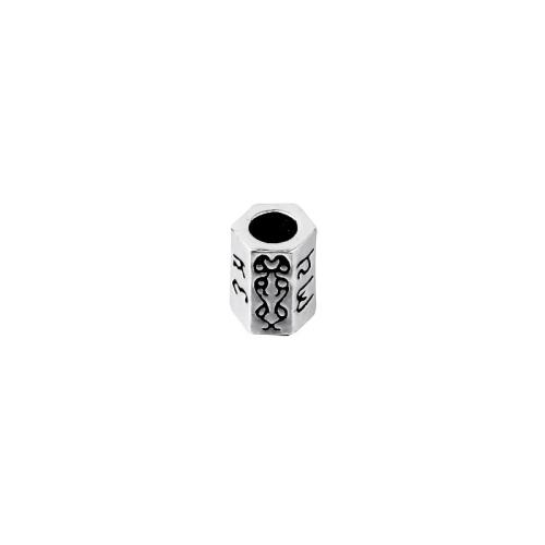 Spacer Beads Jewelry, 925 Sterling Silver, plated, DIY, original color, 6.20x8.10mm, Hole:Approx 3.4mm, Sold By PC
