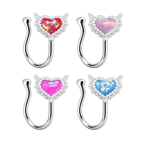 Fashion Personality Body Piercing Jewelry And Accessories, 304 Stainless Steel, with Amethyst & Acrylic, plated, fashion jewelry, more colors for choice, Sold By PC