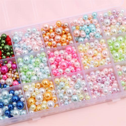 Kunststoffperlen, ABS-Kunststoff-Perlen, DIY, keine, Bohrung:ca. 2mm, ca. 200PCs/Tasche, verkauft von Tasche