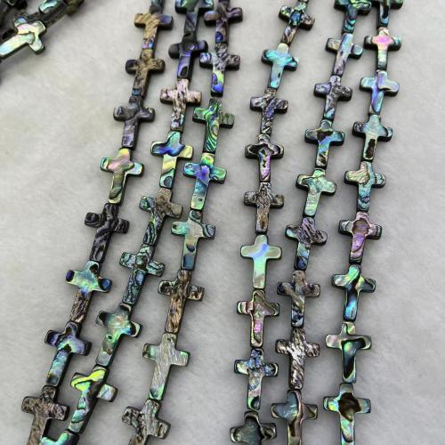 Perles coquillage d'ormeau, coquille d'ormeau, croix, DIY & normes différentes pour le choix, plus de couleurs à choisir, Vendu par Environ 39 cm brin