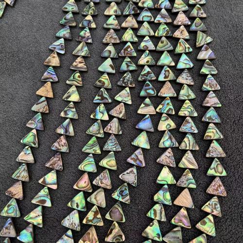 Cuentas de concha de abulón, Nácar de Abulón, Triángulo, Bricolaje, 15mm, aproximado 30PCs/Sarta, Vendido para aproximado 39 cm Sarta