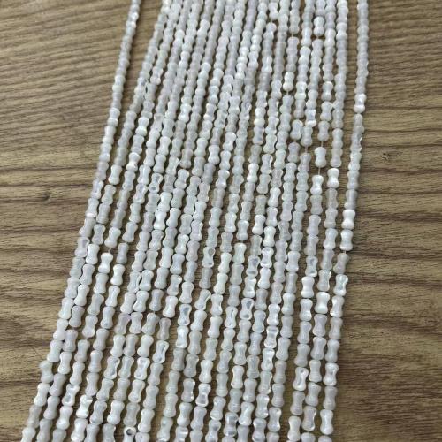 Koraliki z naturalnej słodkowodnej perły, Najlepiej powłoki, Bambus, DIY, biały, 4x7mm, około 67komputery/Strand, sprzedane przez Strand