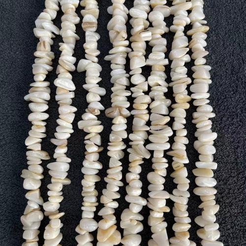 Natürliche Süßwasser Muschel Perlen, Süßwassermuschel, Unregelmäßige, DIY, weiß, aboutuff1a10-13mm, ca. 95PCs/Strang, verkauft von Strang