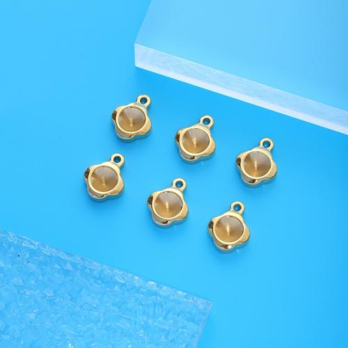 Stainless Steel Heart Pendants, 304 Stainless Steel, Vacuum Ion Plating, DIY, golden, Sold By PC
