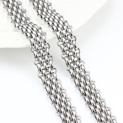 Rozsdamentes acél Nekclace Chain, 304 rozsdamentes acél, elektrolízis, DIY, nikkel, ólom és kadmium mentes, Által értékesített m
