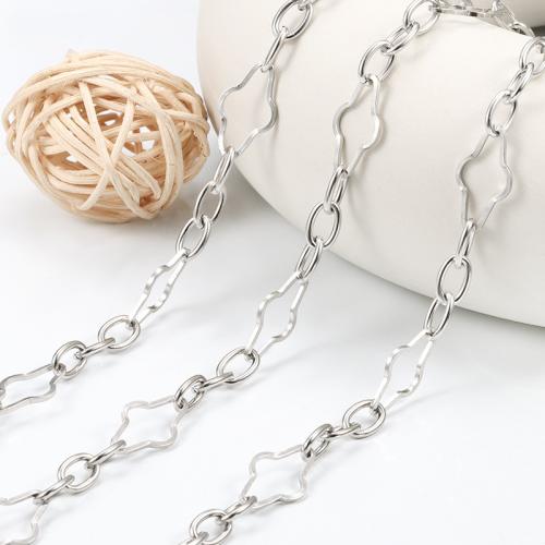 Stainless Steel Necklace Chain, 304 Stainless Steel, electrolyzation, DIY, nickel, lead & cadmium free, Sold By m