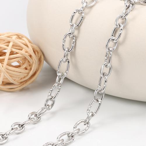 Nehrđajućeg čelika Nekclace Chain, 304 nehrđajućeg čelika, elektrolizacija, možete DIY, nikal, olovo i kadmij besplatno, Prodano By m