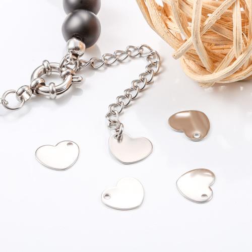 Stainless Steel Extender Chain Drop 304 Stainless Steel Heart electrolyzation DIY nickel lead & cadmium free Approx Sold By Bag