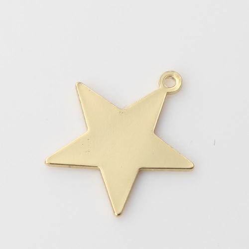 Brass Jewelry Pendants, Star, gold color plated, DIY, nickel, lead & cadmium free, 16.20x14.90x0.80mm, Sold By PC