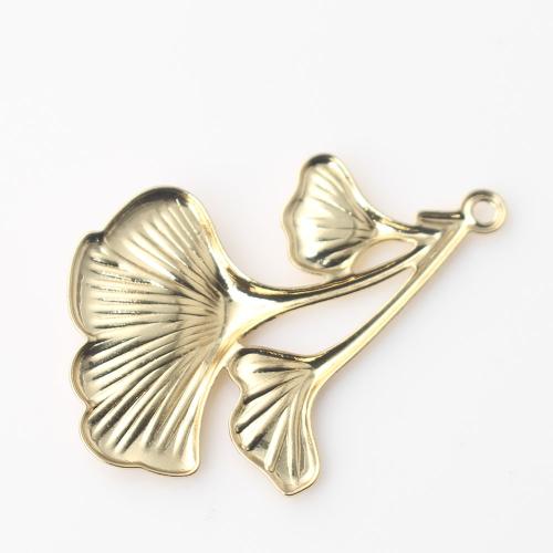 Brass Jewelry Pendants, Flower, gold color plated, DIY, nickel, lead & cadmium free, 32.40x22.30x1.90mm, Sold By PC