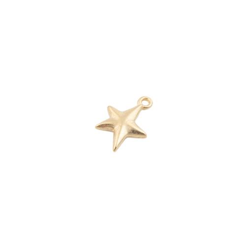 Brass Jewelry Pendants Star plated DIY golden 30/Lot Sold By Lot