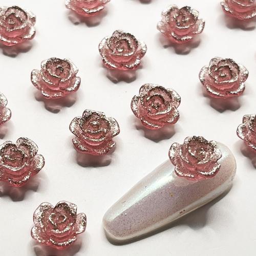 3D Nail Art Decoration, Resin, Flower, DIY & for woman, more colors for choice, 8mm, 50PCs/Lot, Sold By Lot