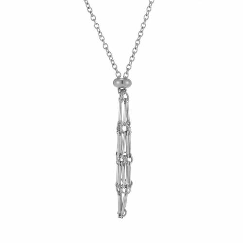 Stainless Steel Jewelry Necklace 304 Stainless Steel with 5cm extender chain without stones just a setting & Unisex Length Approx 55 cm Sold By PC