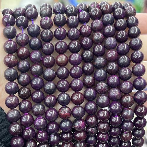 Gemstone Jewelry Beads Sugilite Round fashion jewelry & DIY purple Sold Per Approx 38 cm Strand