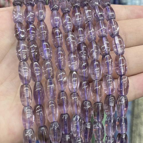 Natural Amethyst Beads barrel fashion jewelry & DIY purple Sold Per Approx 38 cm Strand