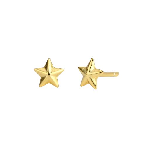 925 Sterling Silver Stud Earrings Star fashion jewelry & for woman nickel lead & cadmium free Sold By Pair