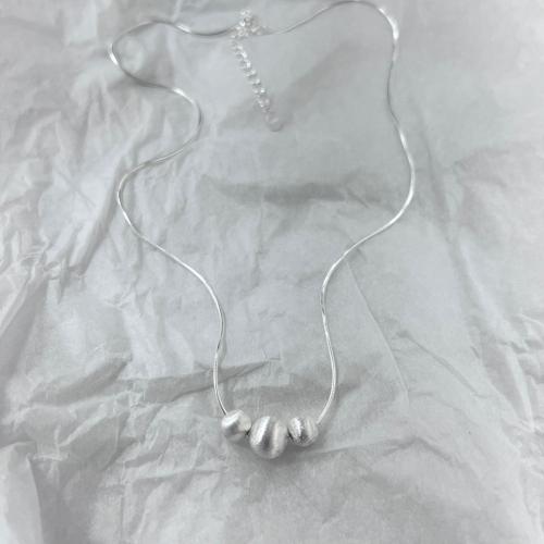 Sterling Silver Κολιέ, 925 ασημένιο ασήμι, κοσμήματα μόδας & για τη γυναίκα, νικέλιο, μόλυβδο και κάδμιο ελεύθεροι, Μήκος Περίπου 45 cm, Sold Με PC