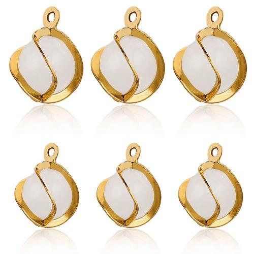 Stainless Steel Pendants 304 Stainless Steel with Cats Eye DIY Sold By Bag