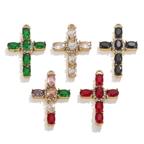Stainless Steel Cross Pendants, 304 Stainless Steel, DIY & different styles for choice & with rhinestone, more colors for choice, Sold By PC