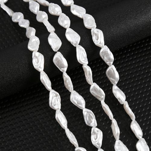 Perline acriliche Jewelry, acrilico, Irregolare, DIY, bianco, 11x20mm, 60PC/filo, Venduto da filo