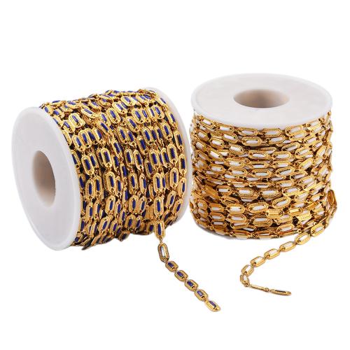 Stainless Steel Jewelry Chain 304 Stainless Steel gold color plated DIY & enamel 4.50mm Sold By Spool