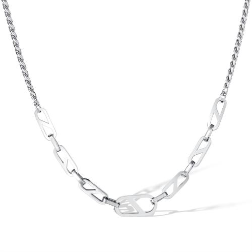 Stainless Steel Jewelry Necklace, 304 Stainless Steel, with 60mm extender chain, polished, fashion jewelry & Unisex, original color, nickel, lead & cadmium free, Length:515 mm, Sold By PC