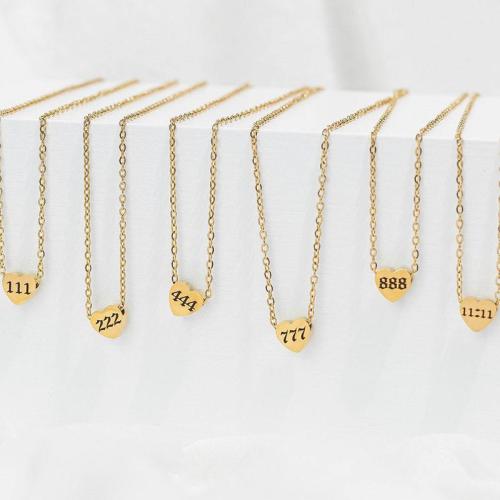 Edelstahl Schmuck Halskette, 304 Edelstahl, mit Titanstahl, mit Verlängerungskettchen von 5cm, verschiedene Muster für Wahl & für Frau, goldfarben, Länge:40 cm, verkauft von PC