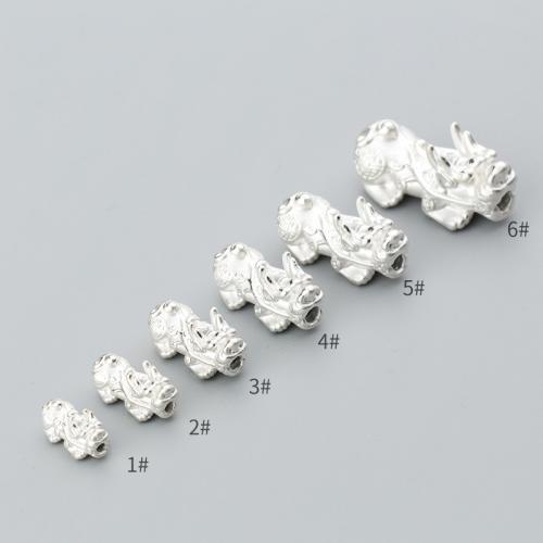 925 Sterling Silver Beads Fabulous Wild Beast DIY Sold By PC
