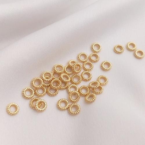 Brass Closed Jump Ring, 14K gold-filled, different packing style for choice & DIY, golden, nickel, lead & cadmium free, 4.50mm, Sold By Bag