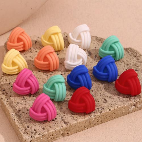 Stainless Steel Stud Earrings 316L Stainless Steel with Resin Triangle painted fashion jewelry & for woman Sold By Pair