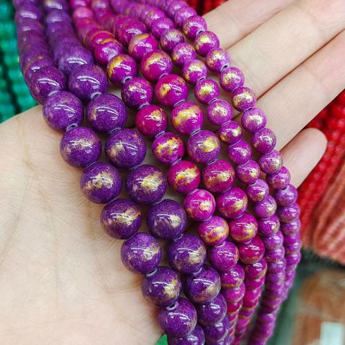 Gemstone Jewelry Beads, Cloisonne Stone, Round, fashion jewelry & DIY & different size for choice, more colors for choice, Sold Per Approx 38 cm Strand