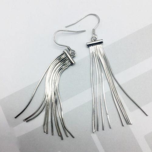 925 Sterling Silver Drop -øreringe, 925 Sterling Sølv, mode smykker & for kvinde, nikkel, bly & cadmium fri, Solgt af par