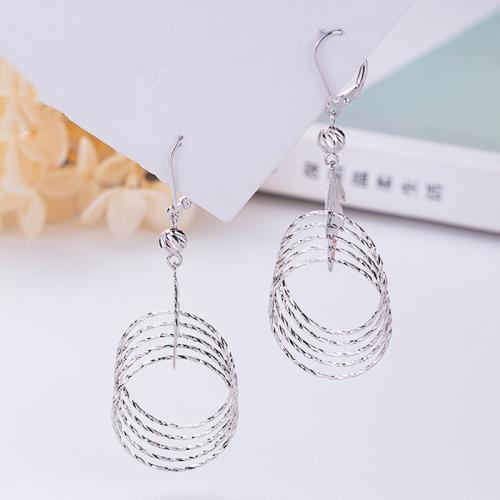 925 Sterling Silver Drop &  Dangle Earrings, fashion jewelry & for woman, nickel, lead & cadmium free, 24x66mm, Sold By Pair