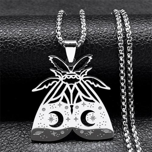 Stainless Steel Jewelry Necklace, 304 Stainless Steel, polished, fashion jewelry & Unisex, more colors for choice, 34x33mm, Length:Approx 50 cm, Sold By PC