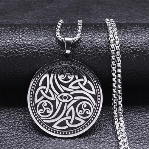 Stainless Steel Jewelry Necklace 304 Stainless Steel polished fashion jewelry & Unisex silver color Length Approx 50 cm Sold By PC